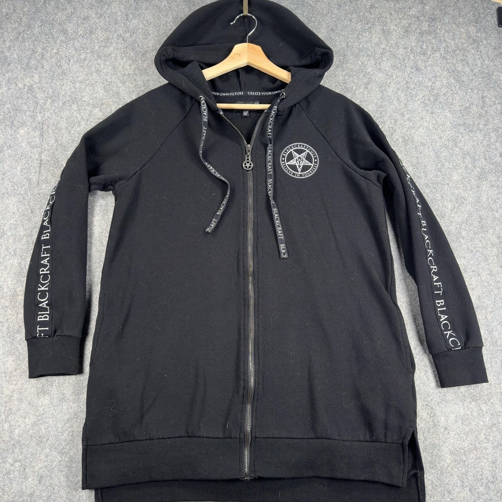 Blackcraft Cult Hoodie Womens Small Black‎ Witching Hour Full Zip Pentagram